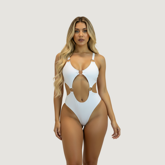 Fashion-Forward Cut-Out Bodysuit..