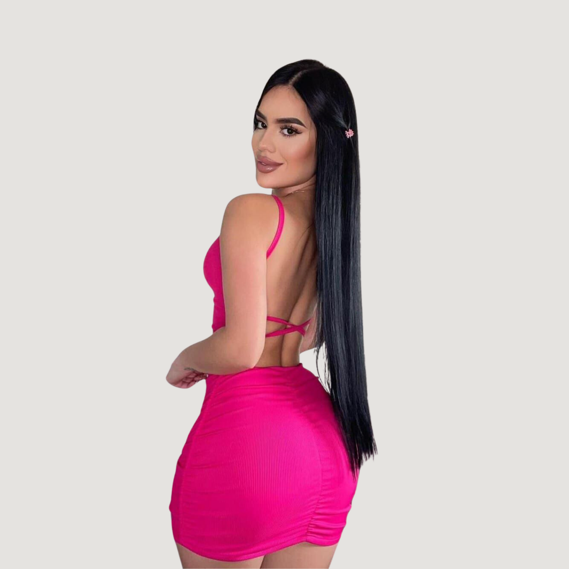 Fashion Mini Dresses with Ruched Details - Saida Fashion 