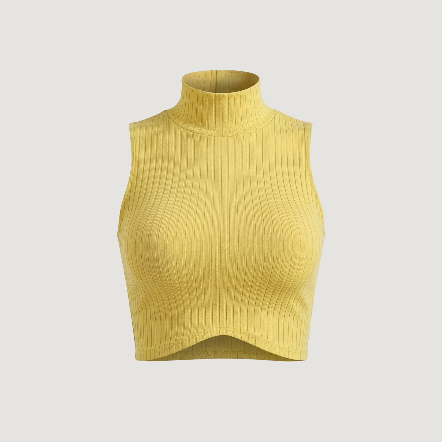 High Neck Tank Top - Chic Style