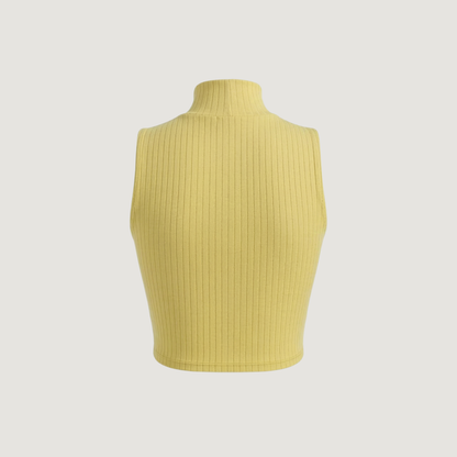 High Neck Tank Top - Chic Style