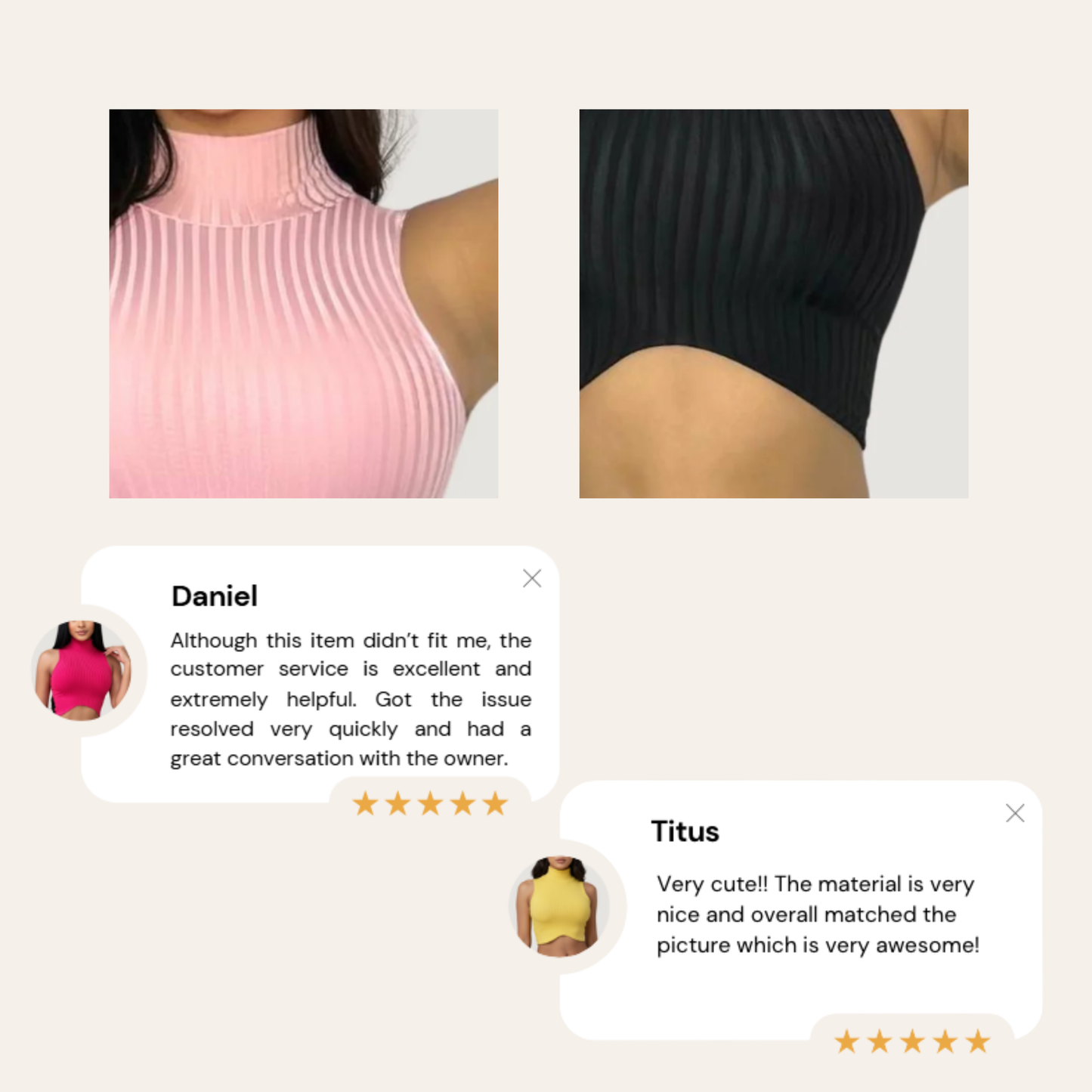 High Neck Tank Top - Chic Style