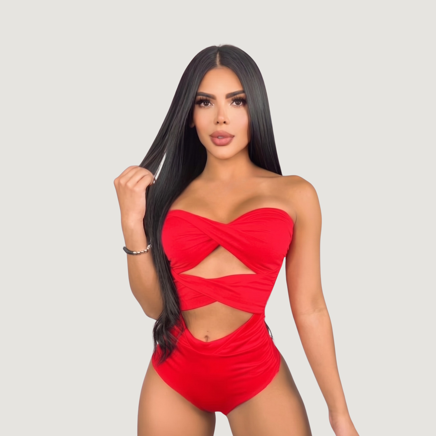 Strapless Bodysuit - Waist Cut-Out