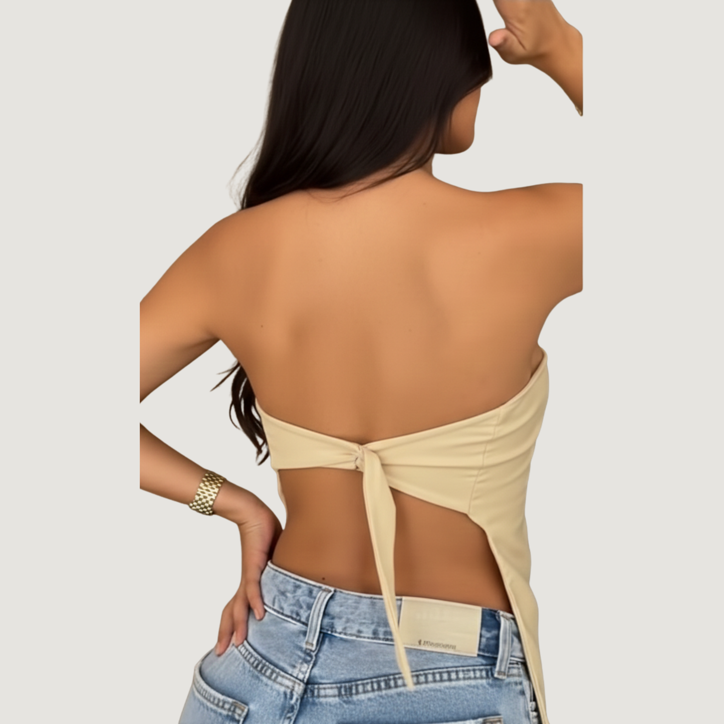 Strapless Bandana Ring Tie Back