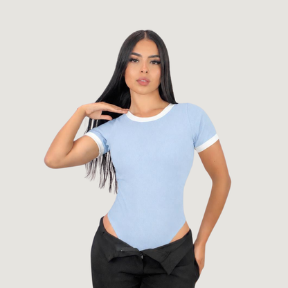 Short Sleeve Ringer Bodysuit