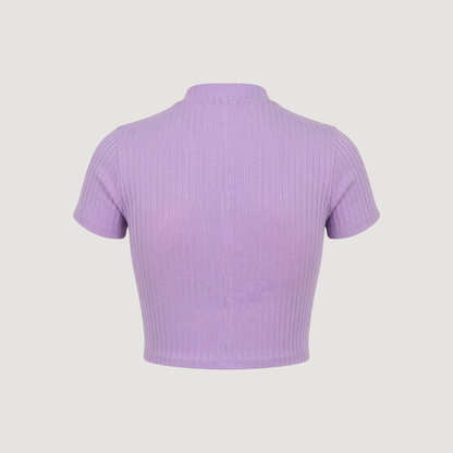 Workout Tops - Mock Neck - Front Zipper