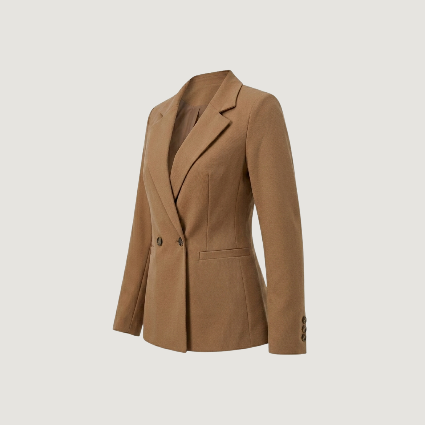 Camel Blazer for Women’s Tailored Fit..