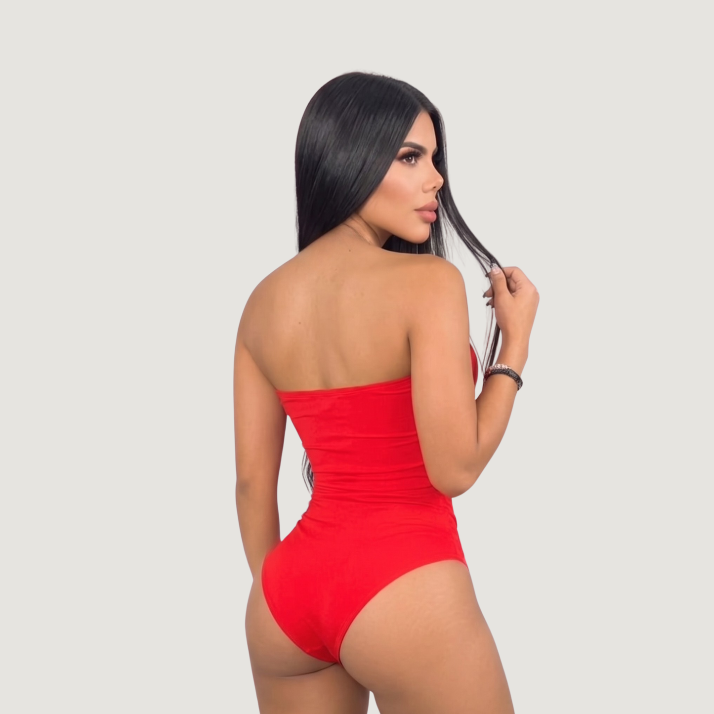 Strapless Bodysuit - Waist Cut-Out