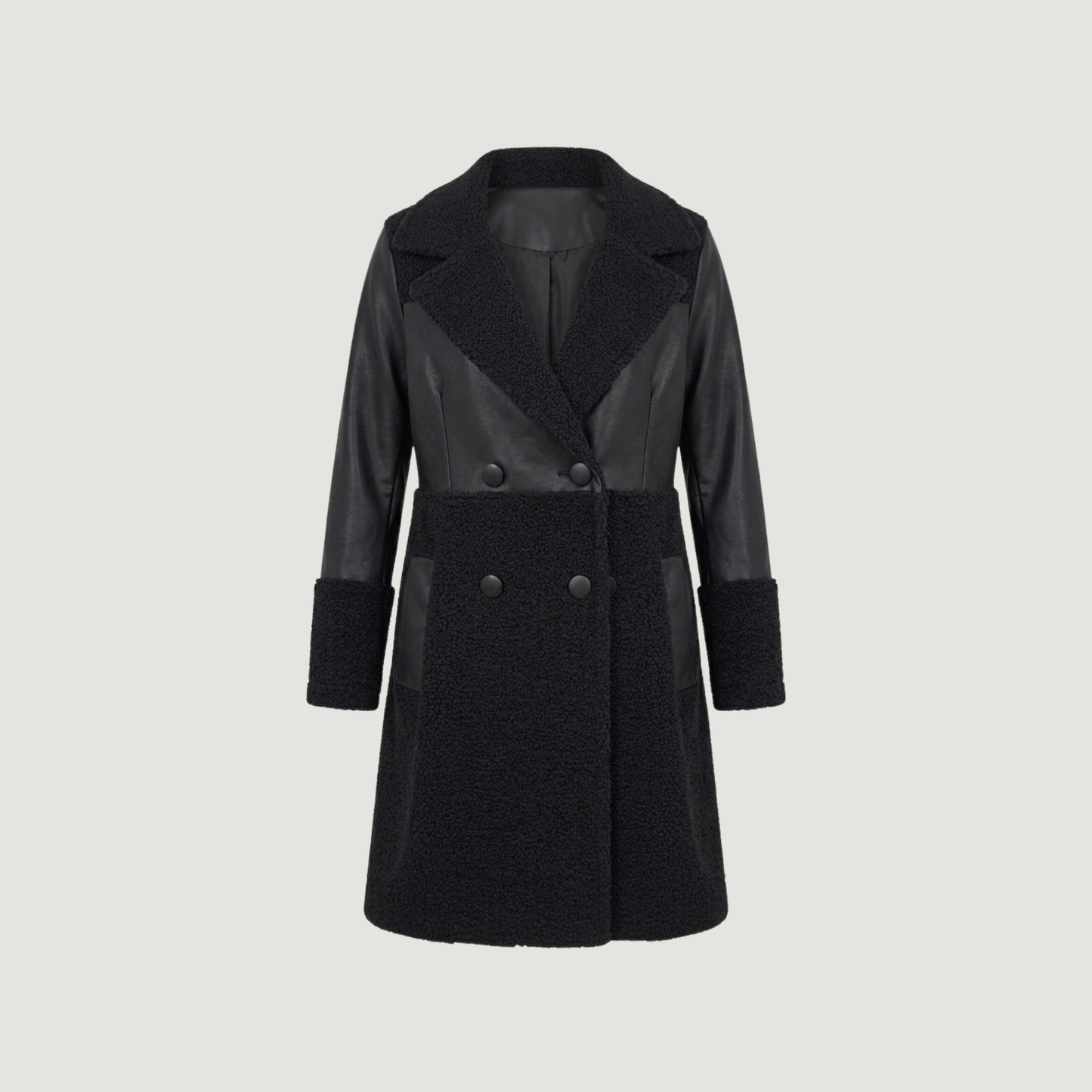 Women’s Black Coats with Stretch Fabric