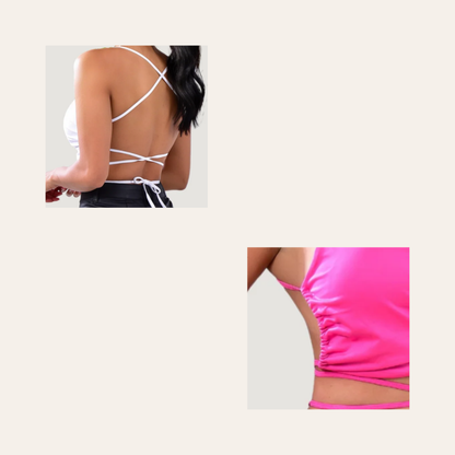 Open Back Top with Delicate Straps
