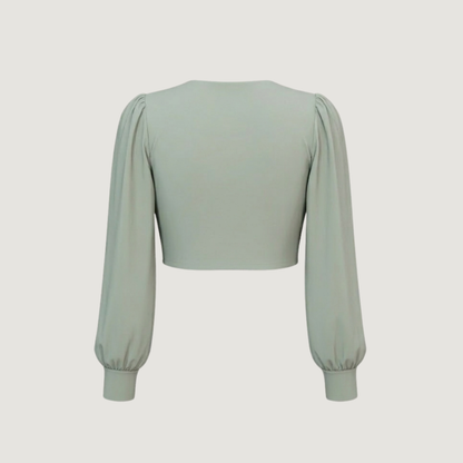 Bishop Sleeve Sweetheart Crop