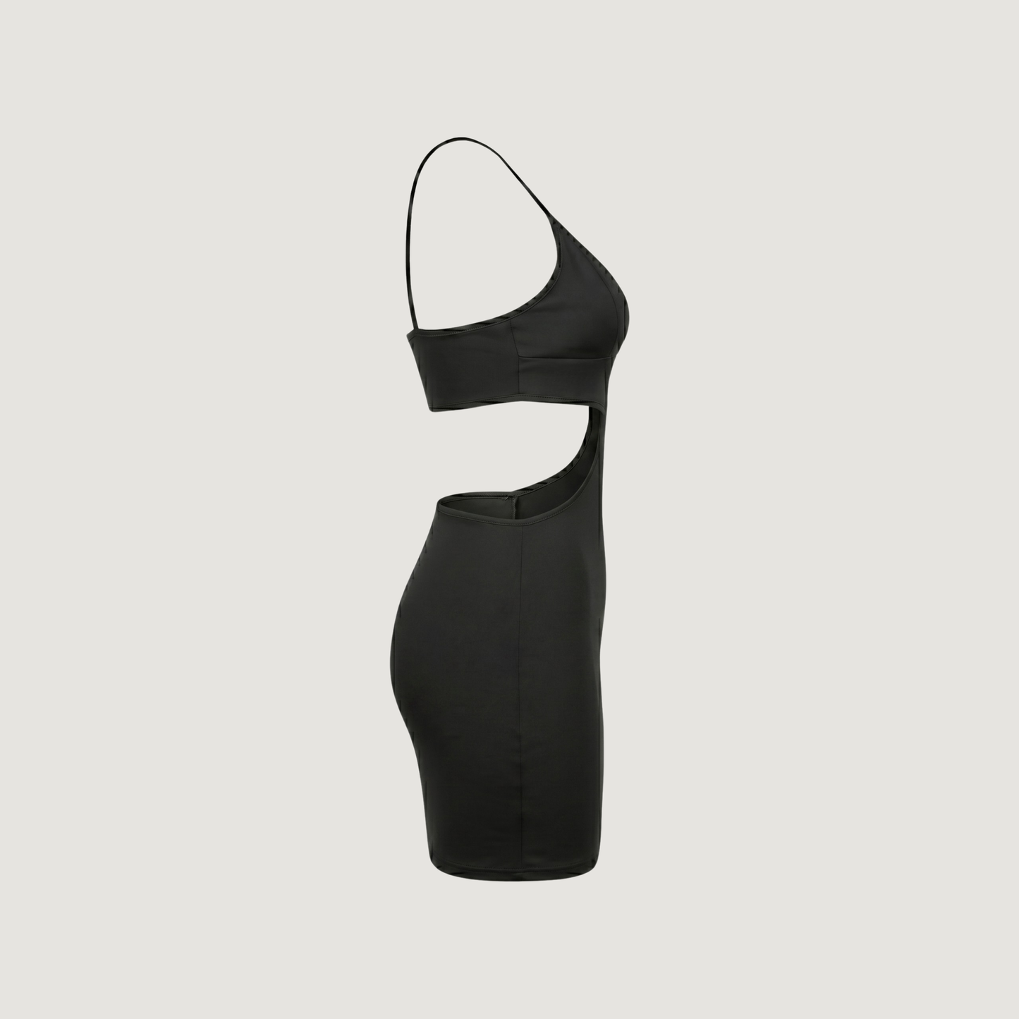 Sexy Cut-Out Waist Lycra Dress