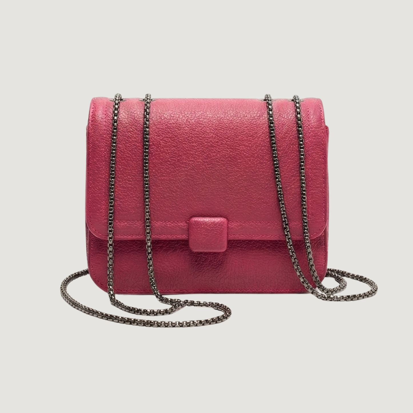 Bold Pink Flap Handbag