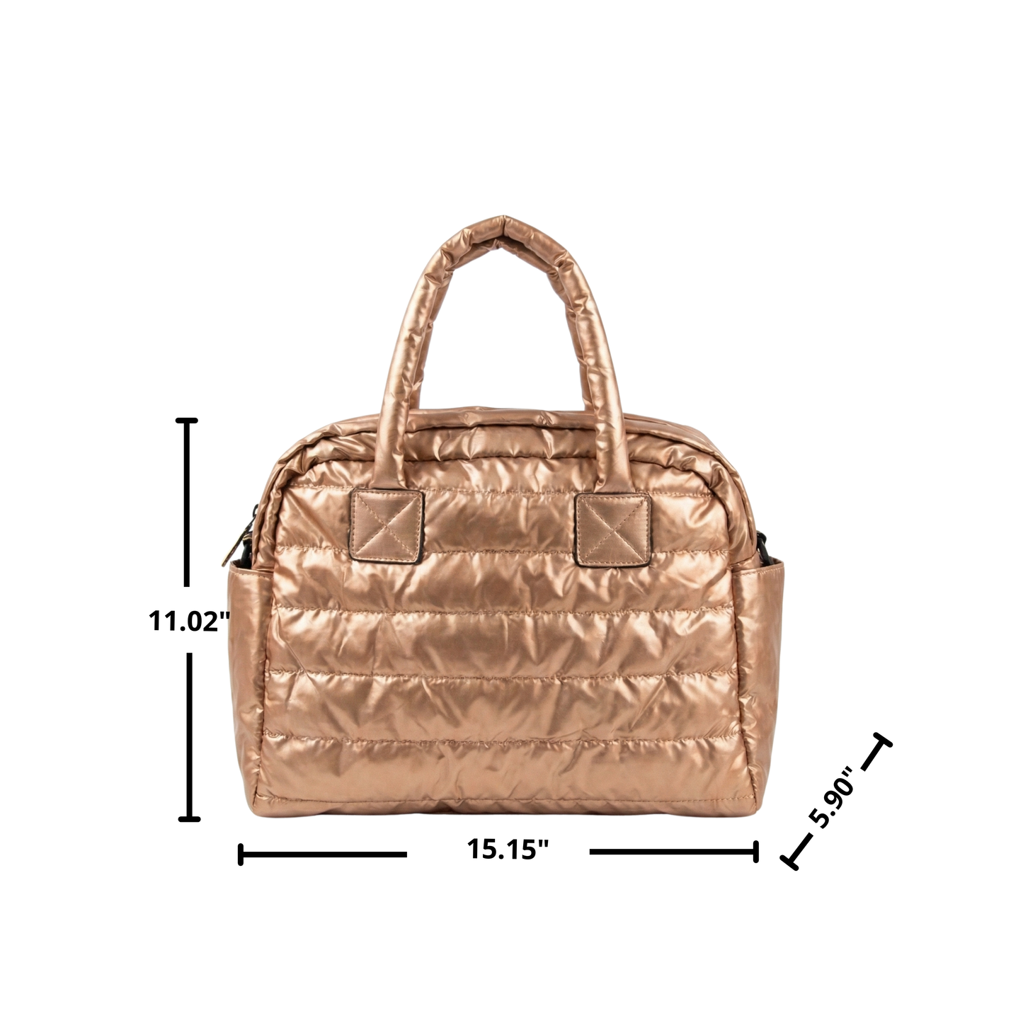 Copper Puffer Crossbody Bag