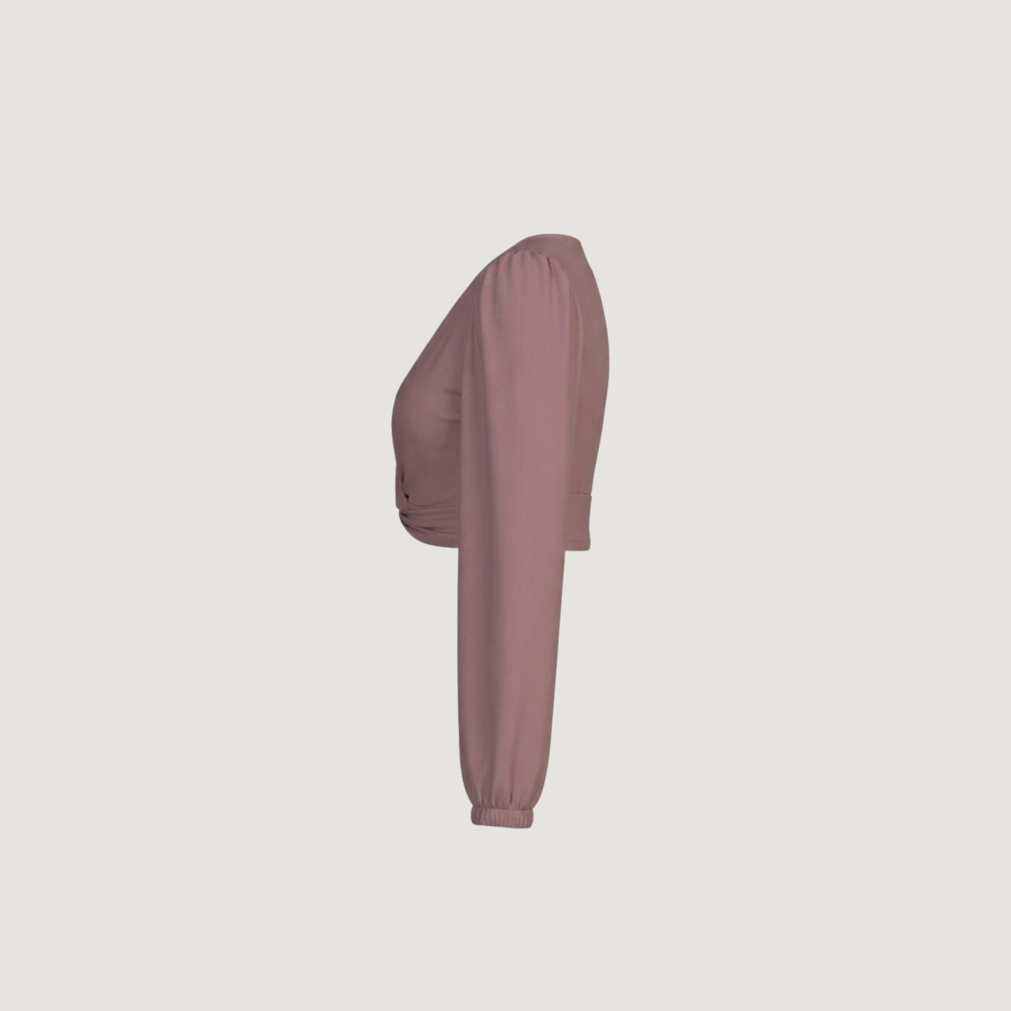 Puffed Sleeve Twist-Front Wrap