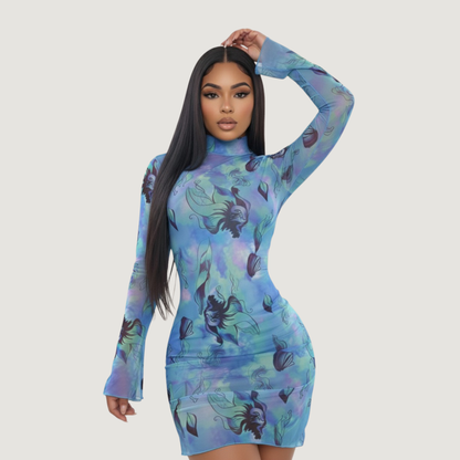 Mesh Dress with Spandex Fit..
