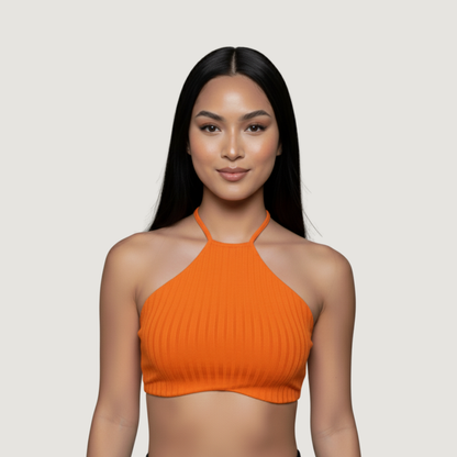 Tank Top with Adjustable Neck Ties