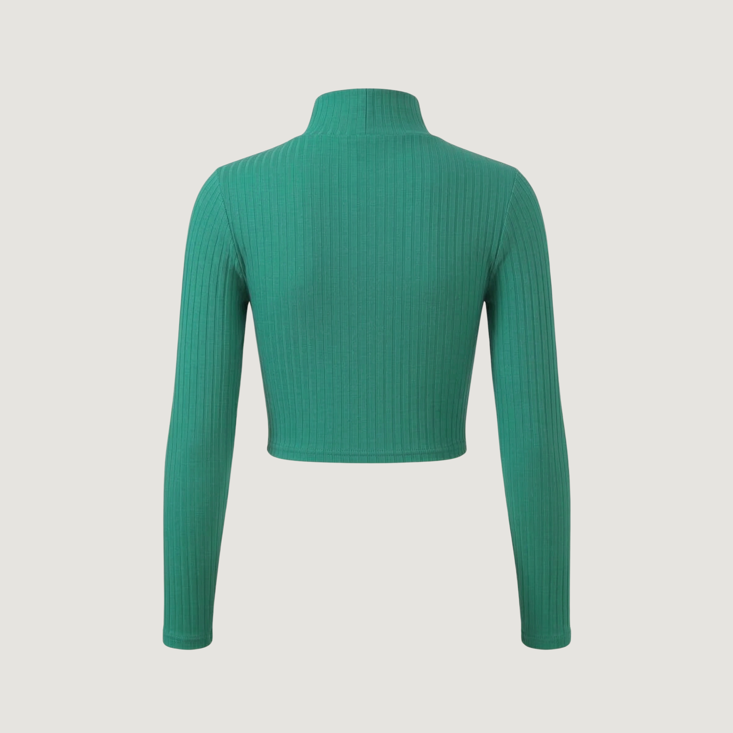 Turtleneck Tank Top - Long Sleeves - Ribbed