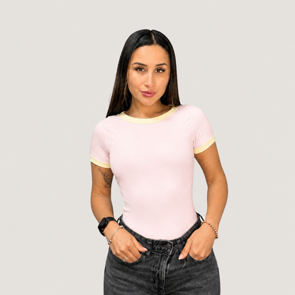 Short Sleeve Ringer Bodysuit